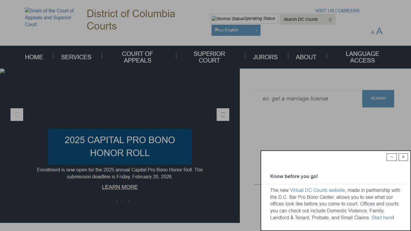 DC Courts Homepage | District of Columbia Courts