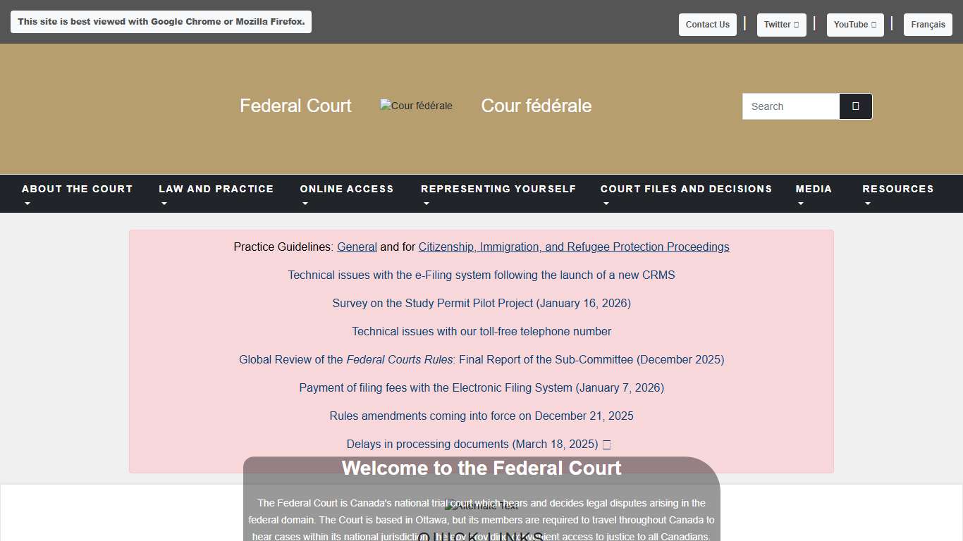 Federal Court - Home